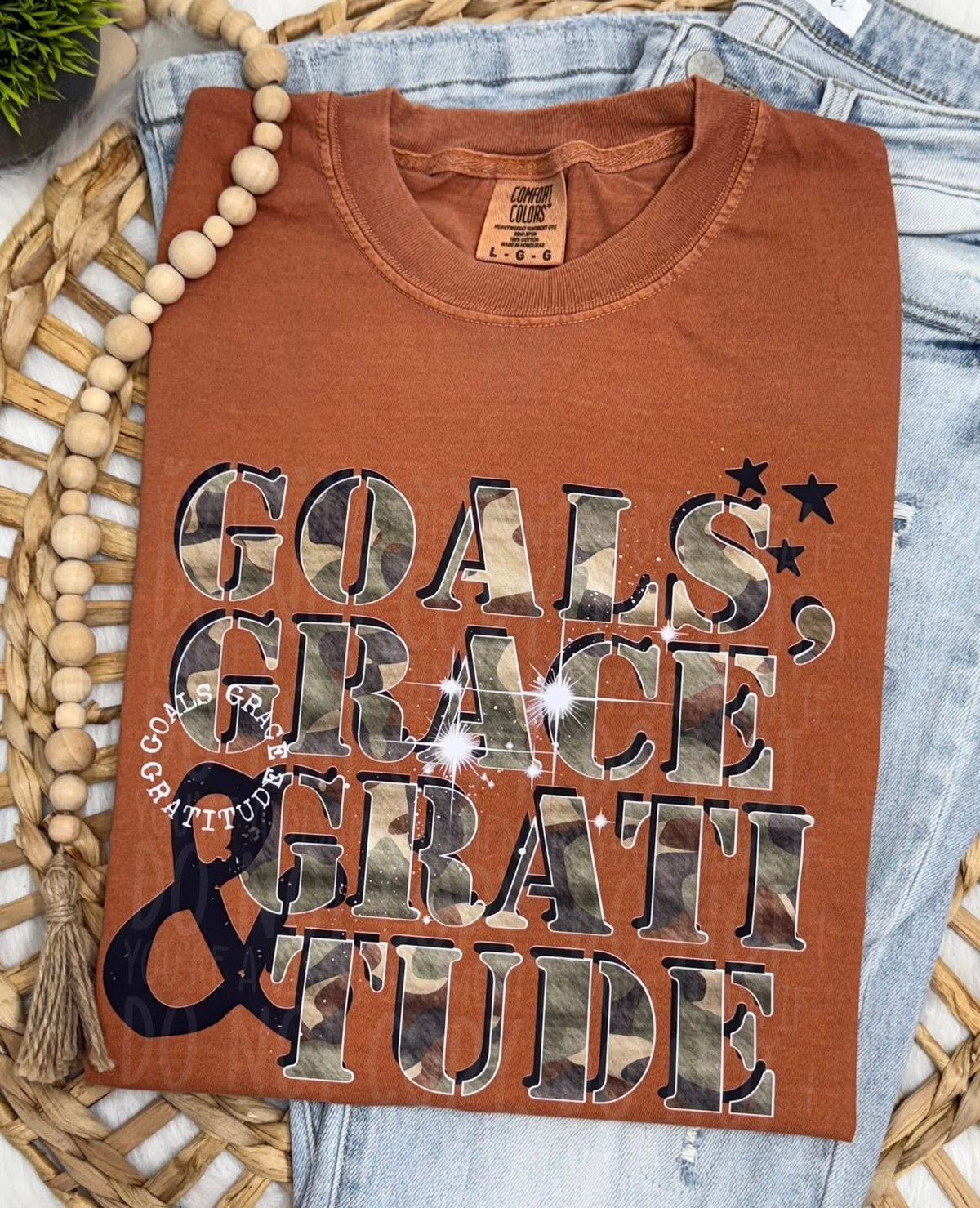 Goals, Grace & Gratitude - YAM COMPLETED TEE