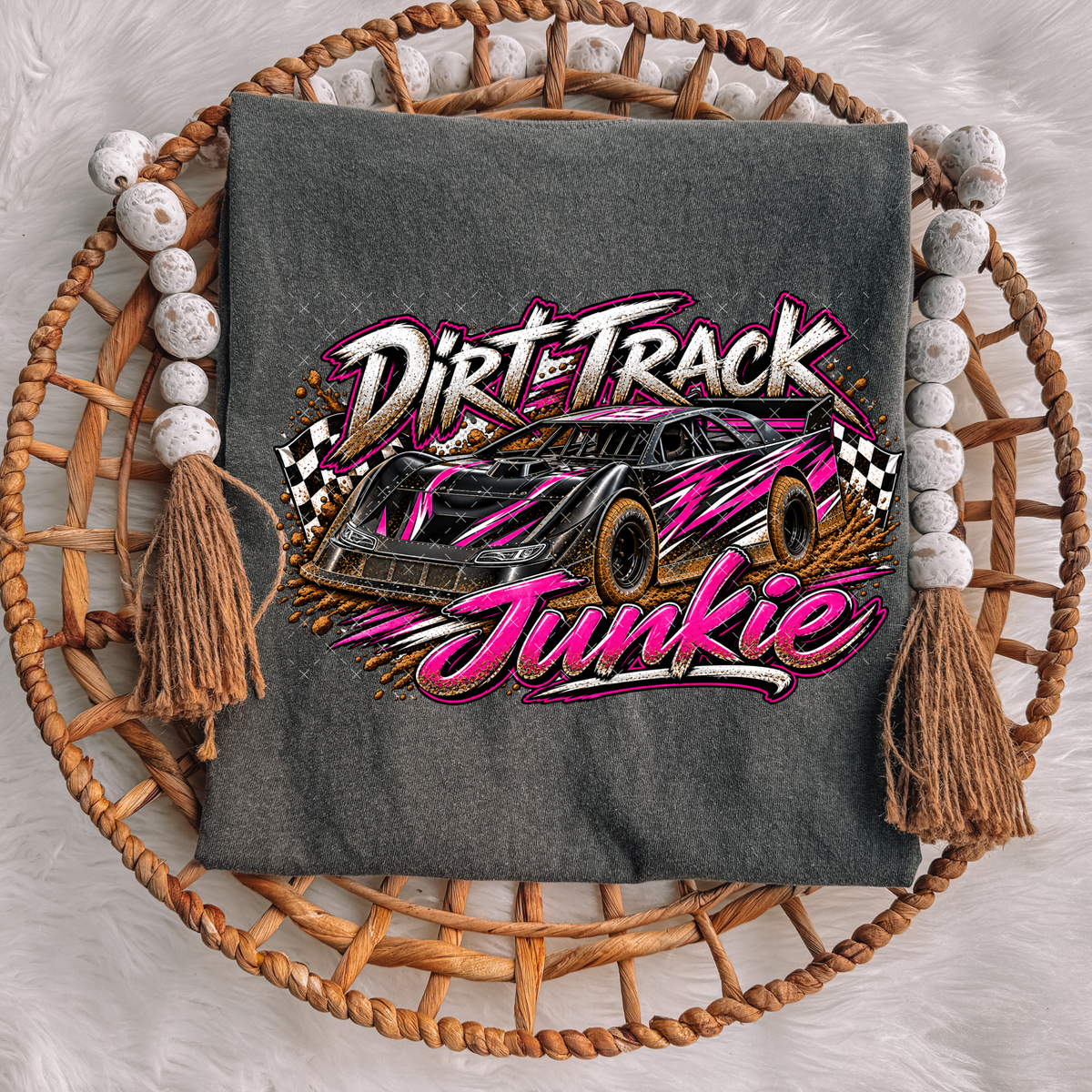Dirt Track Junkie / Pink - Transfers (ADD)
