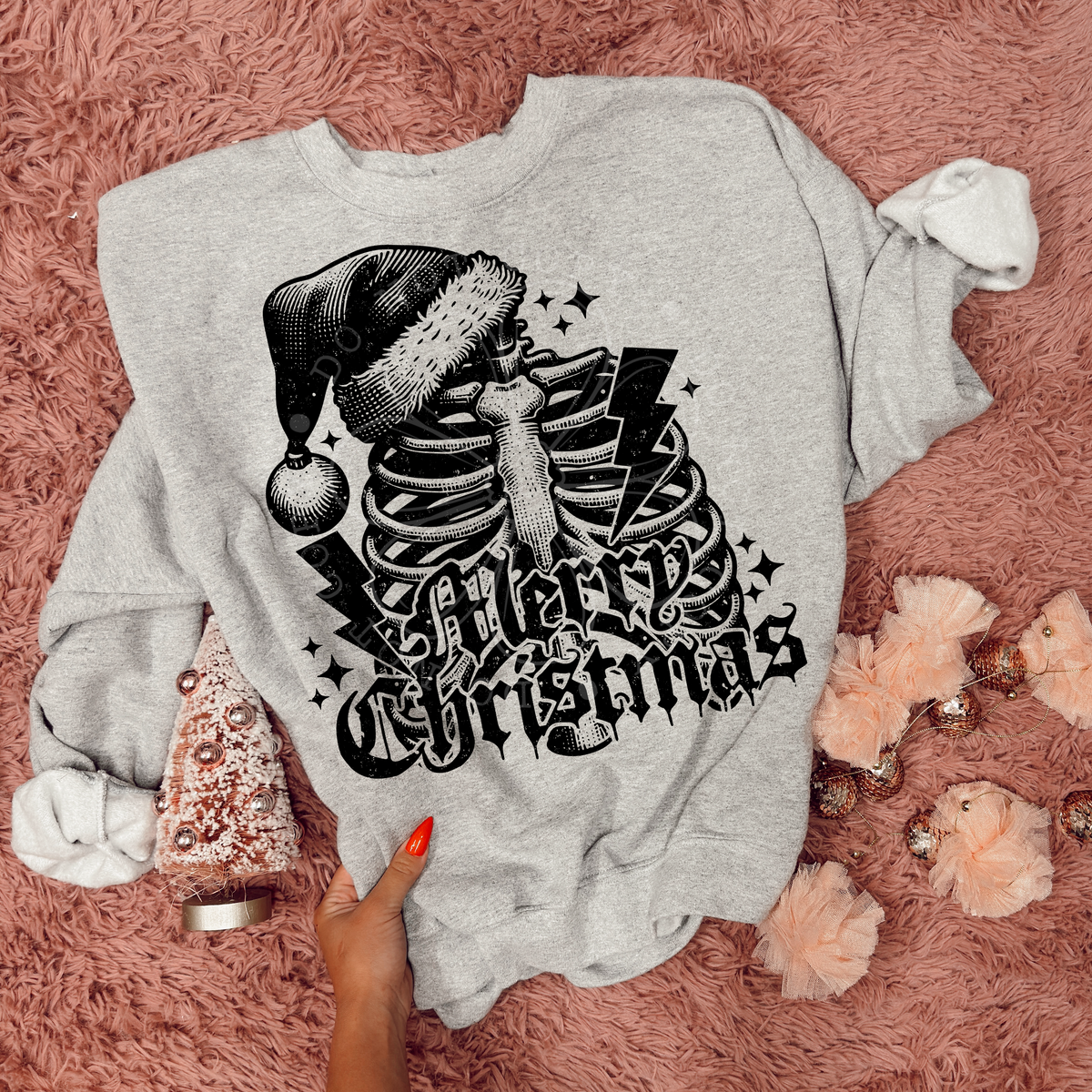 Merry Christmas skeleton- Transfer (L)
