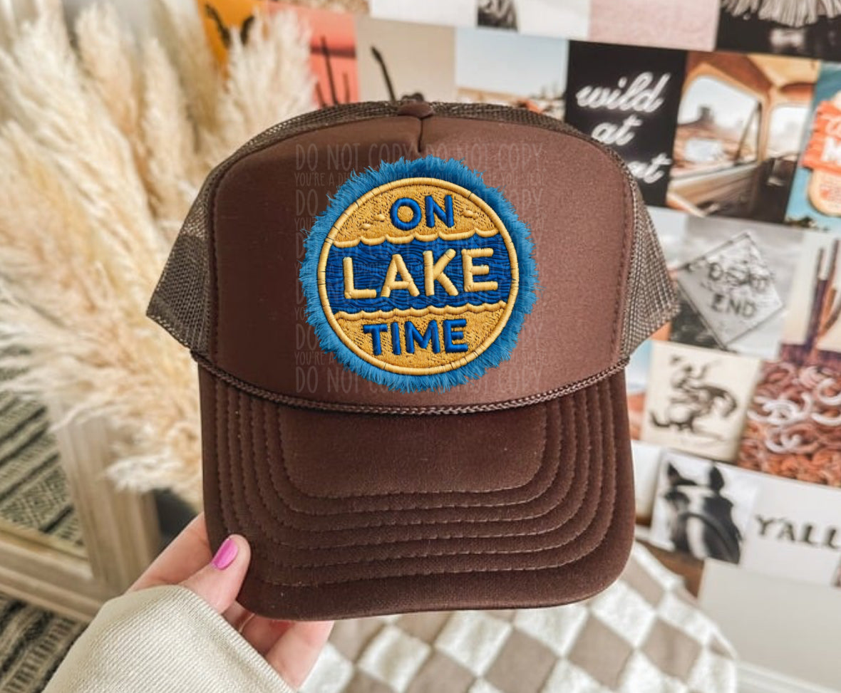 On lake time blue/yellow- Hat Transfer