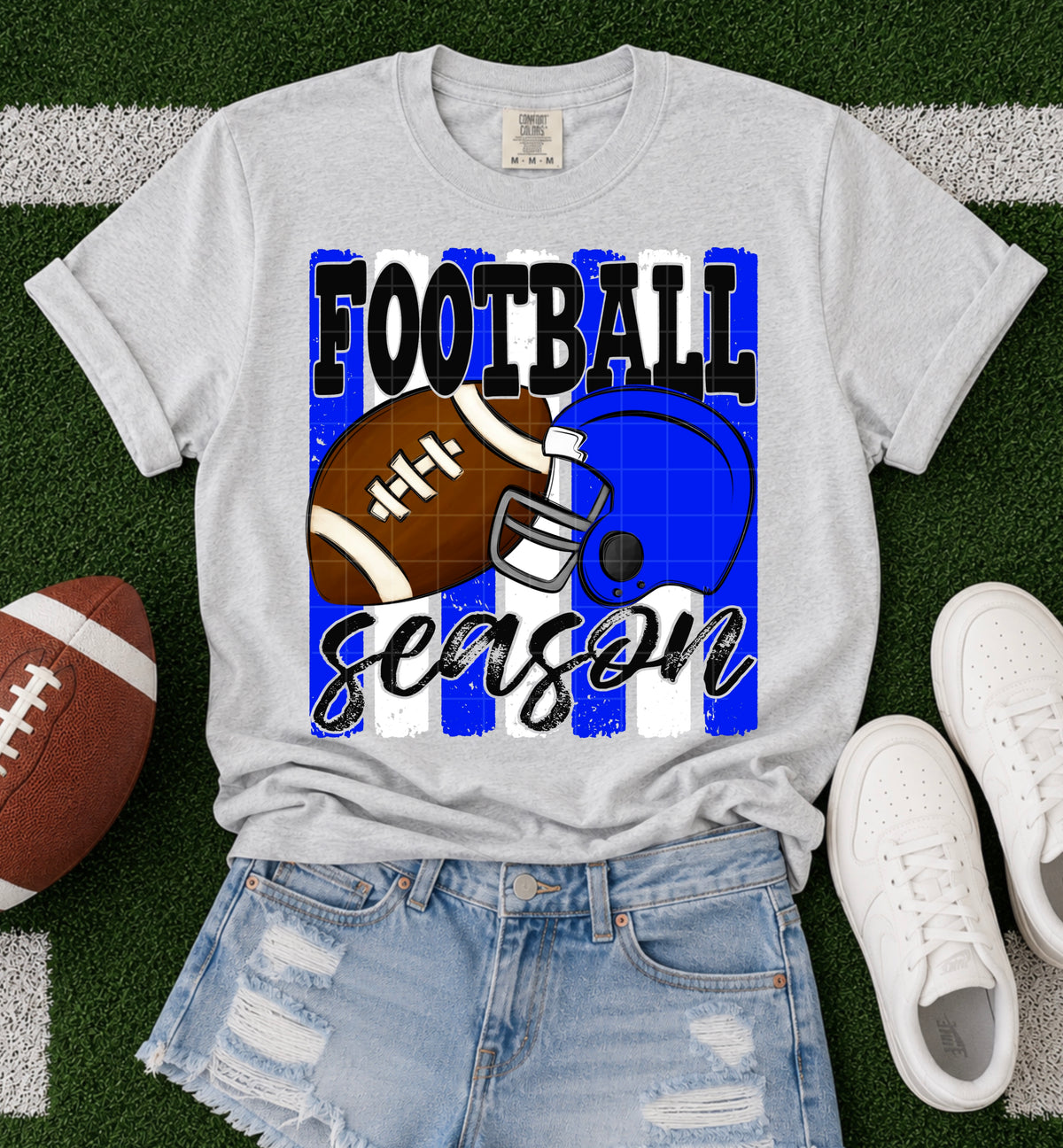 Football Season / Blue & White - TRANSFER (SDD)