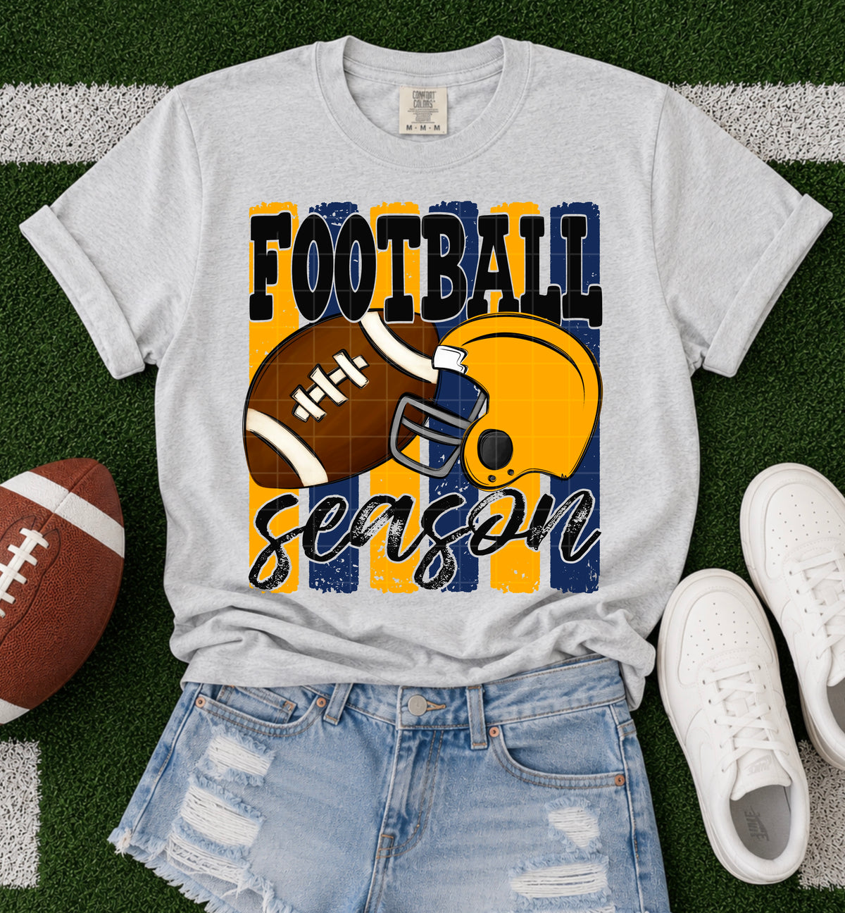 Football Season / Navy & Yellowgold - TRANSFER (SDD)