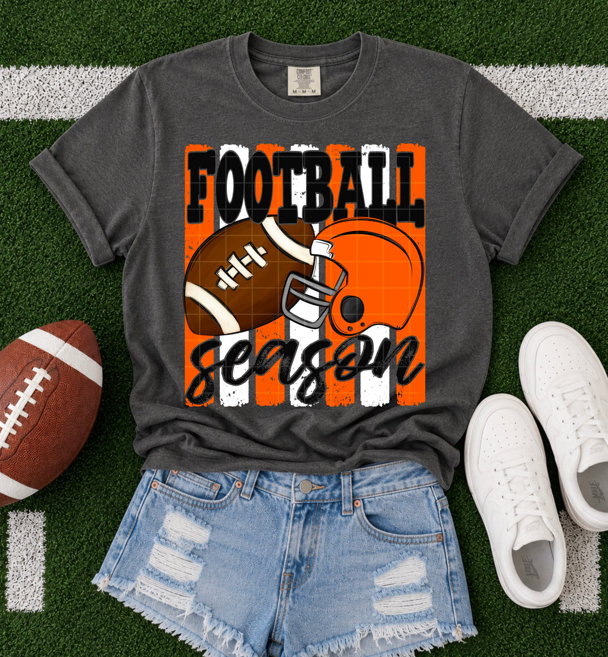Football Season / Orange & White - TRANSFER (SDD)