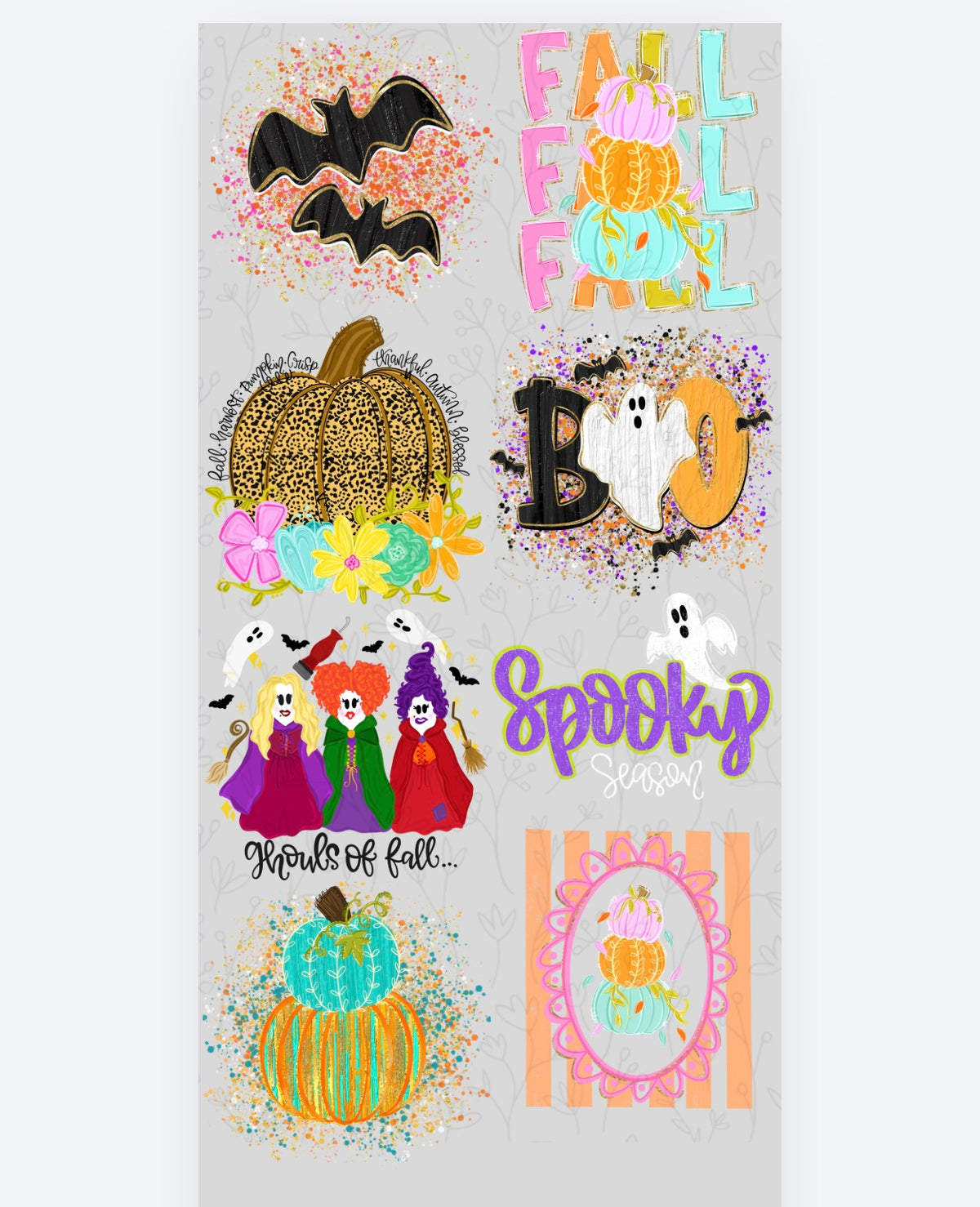 Bat Splatter Pre Made Gang Sheet