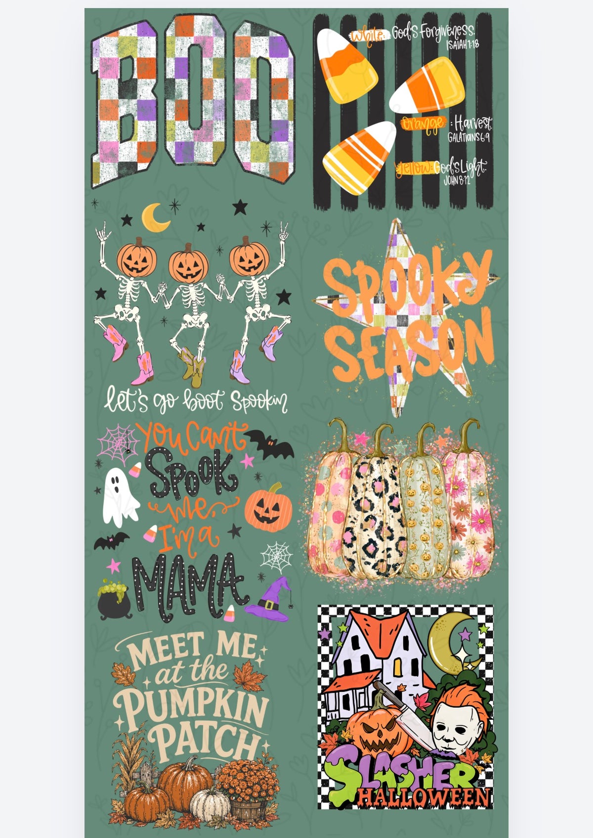 Boo Pre Made Gang Sheet