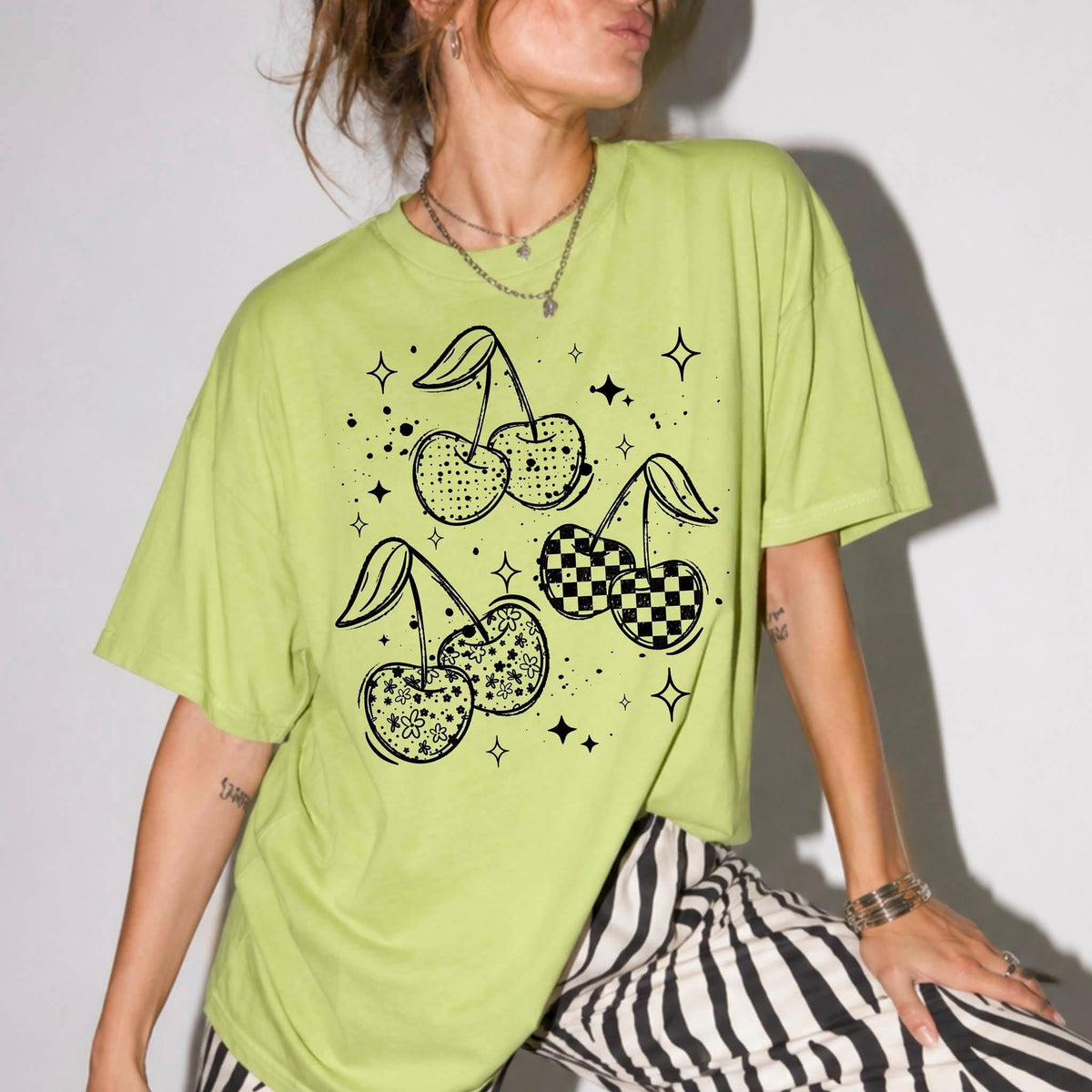 Checkered Cherries / Black - Transfers (CSC)