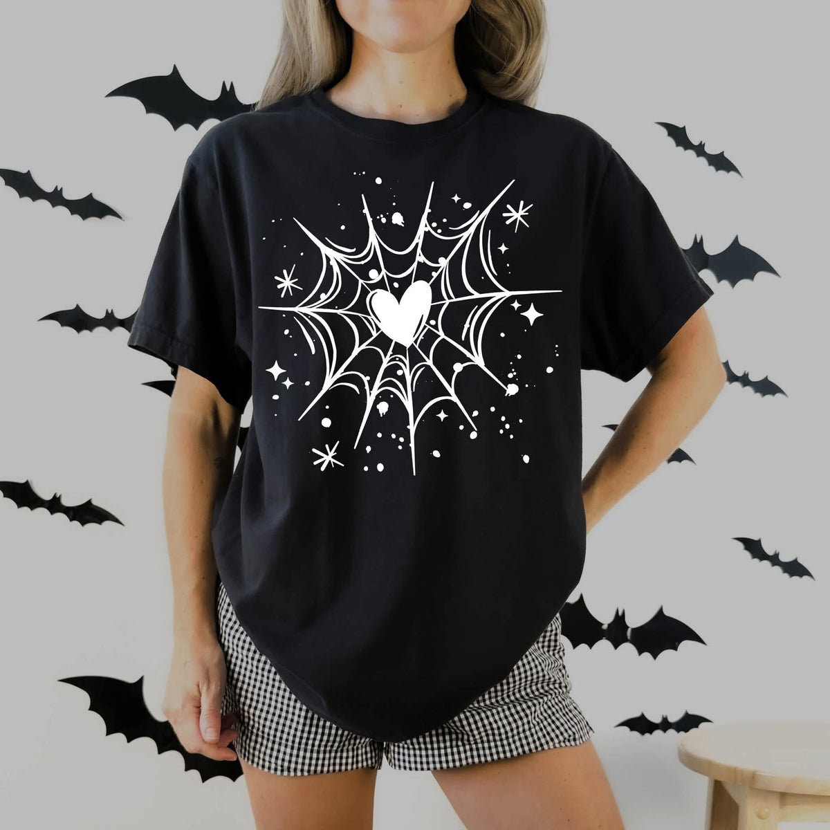 Web Heart / White - Transfers (CSC)