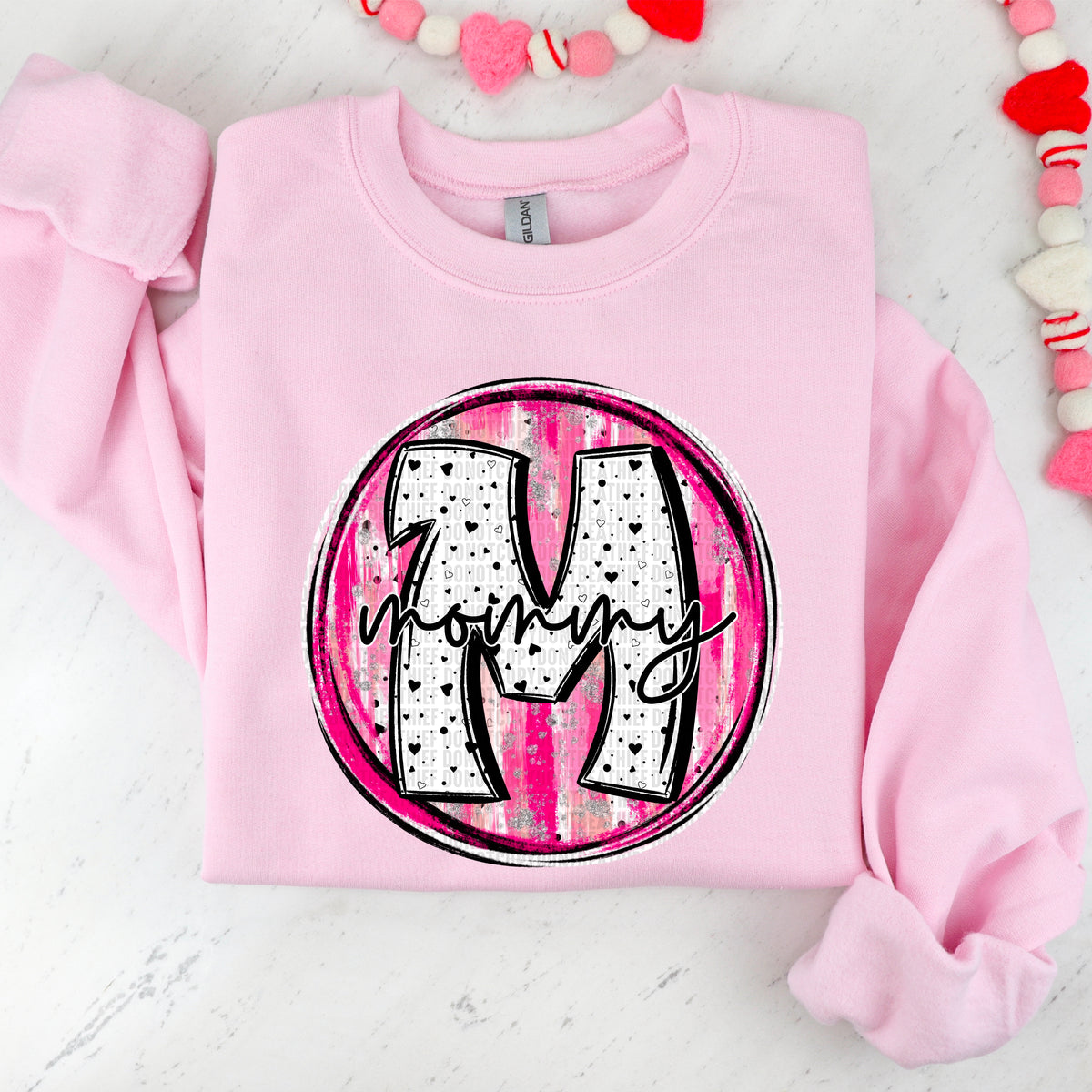 Valentine Heart Circle Mommy - TRANSFER (SDD)
