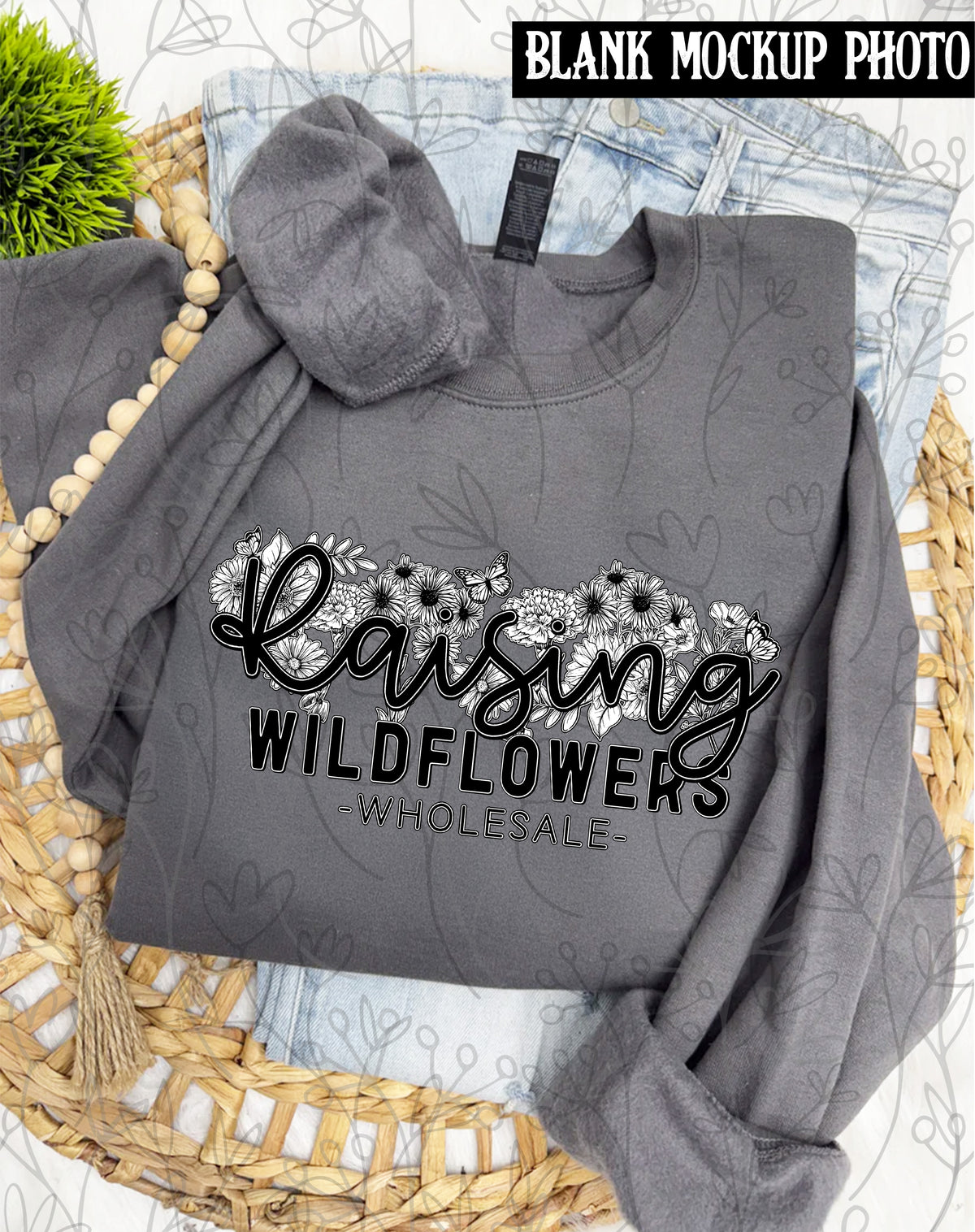 G18000 Sweatshirt Blank Mock up photo | charcoal