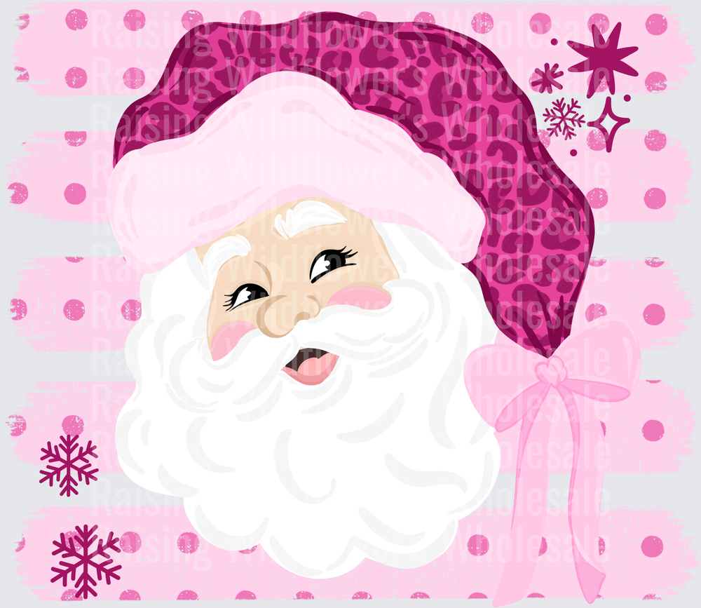 Pink Leopard Santa- TRANSFER (CC) - Raw Image