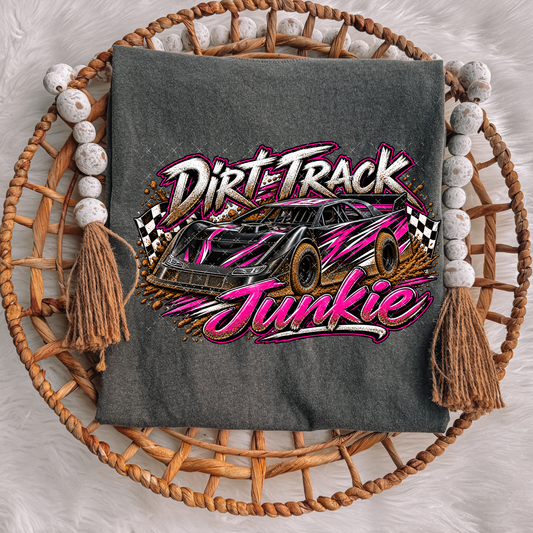 Dirt Track Junkie / Pink - Transfers (ADD)