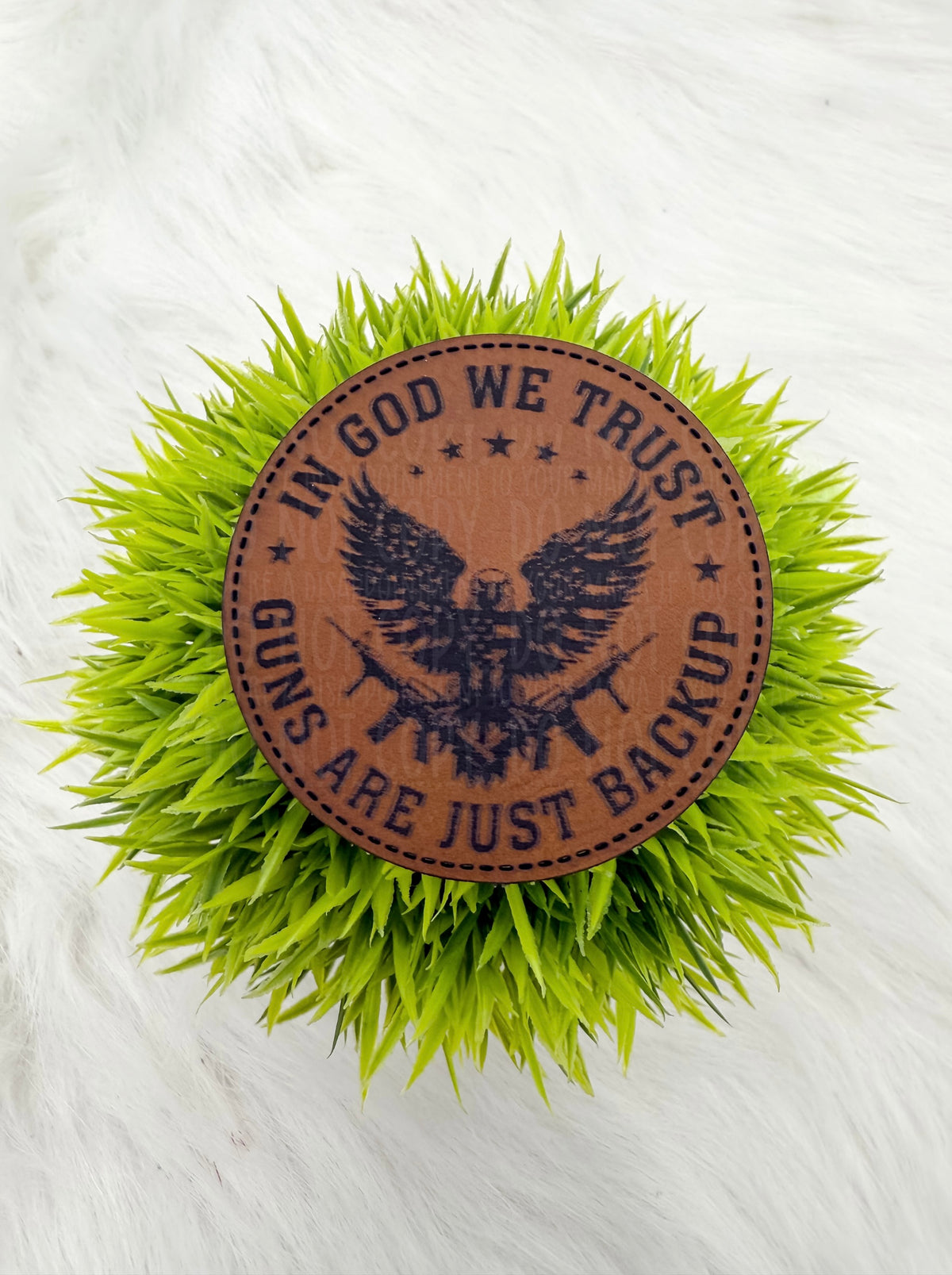 Leather Engraved Hat Patches
