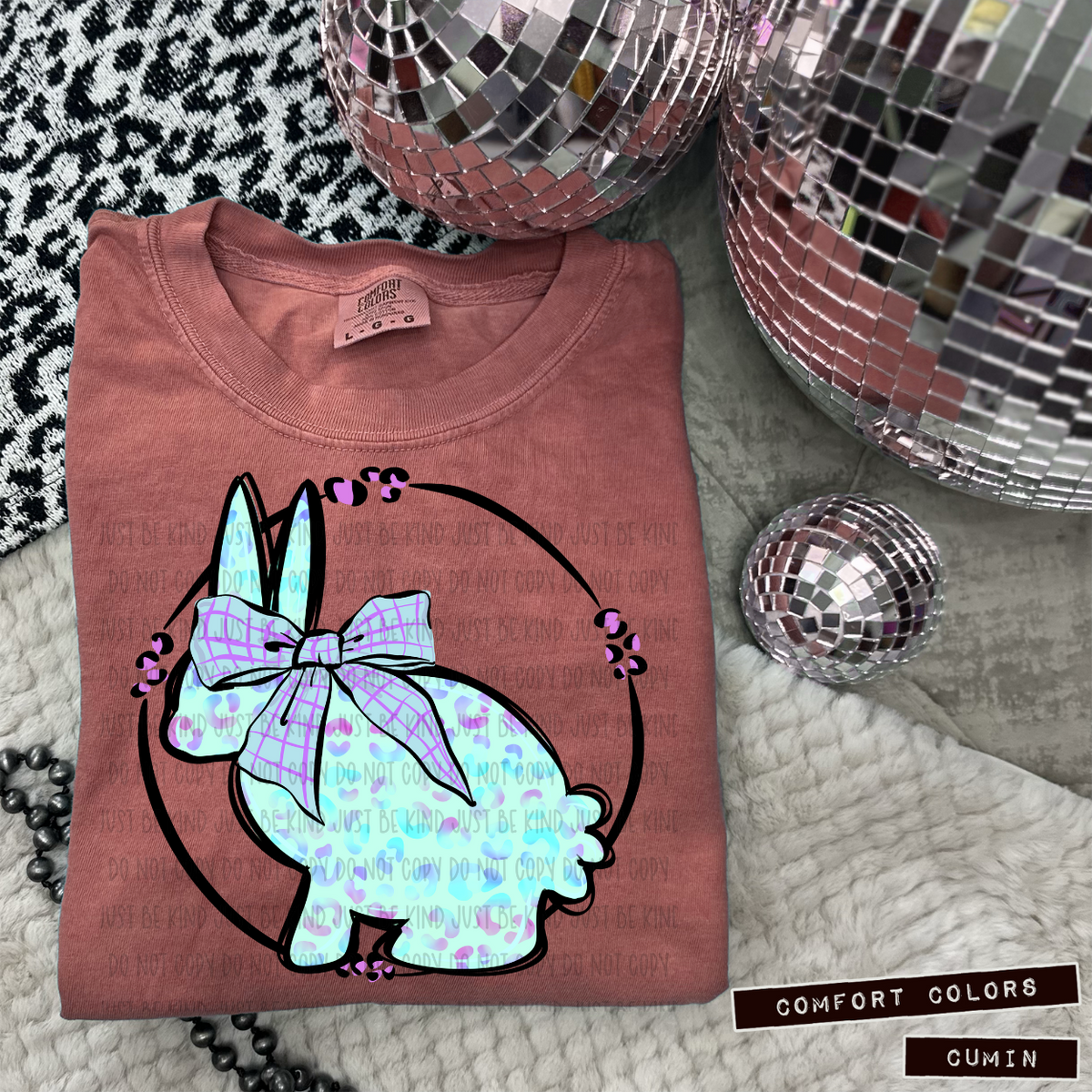 Leopard Bunny Blue - TRANSFERS (Kayndi)