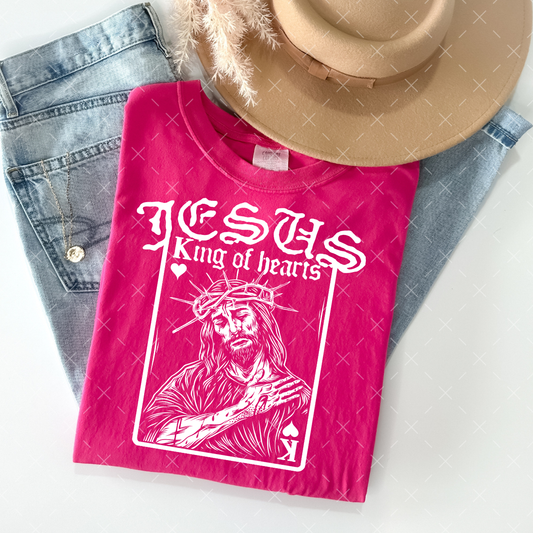 Jesus King Of Hearts / White  - TRANSFER (Kayndi)