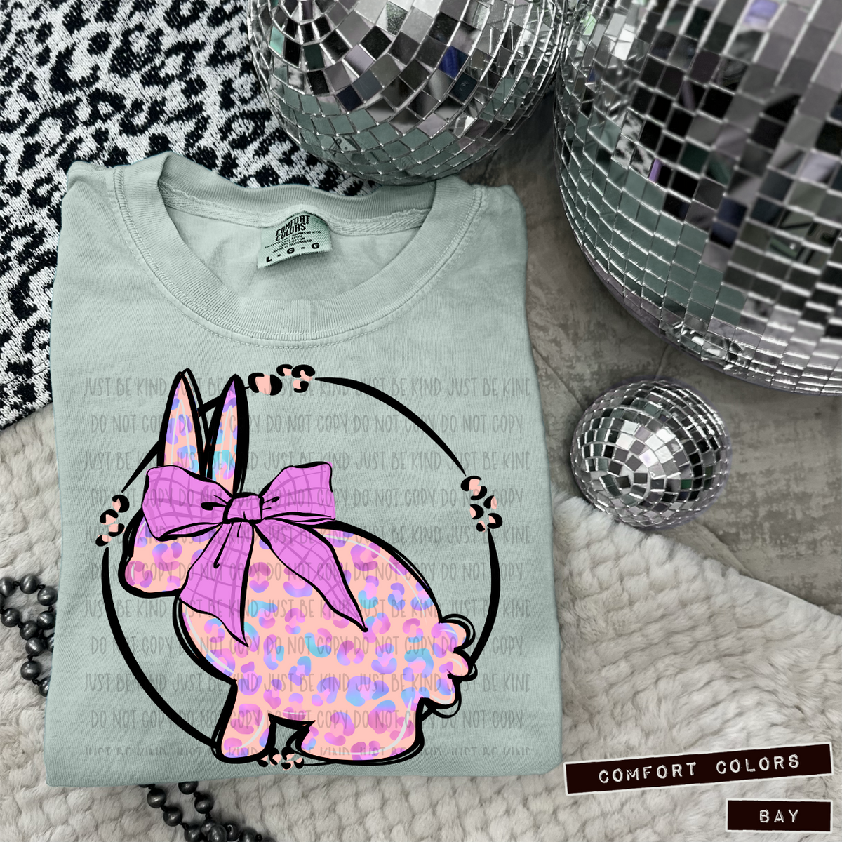 Leopard Bunny PInk Purple - TRANSFERS (Kayndi)