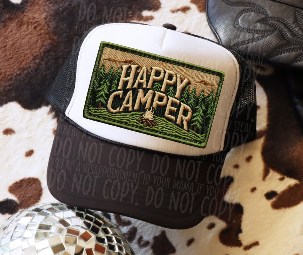 Happy Camper - Hat Transfer