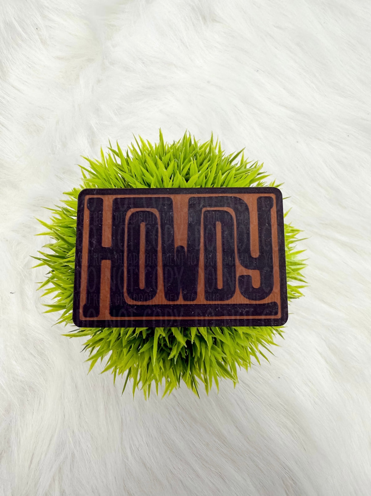 Leather Engraved Hat Patches