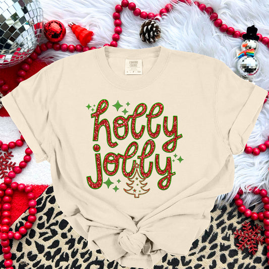 Holly Jolly Red/Green - TRANSFER (RT)