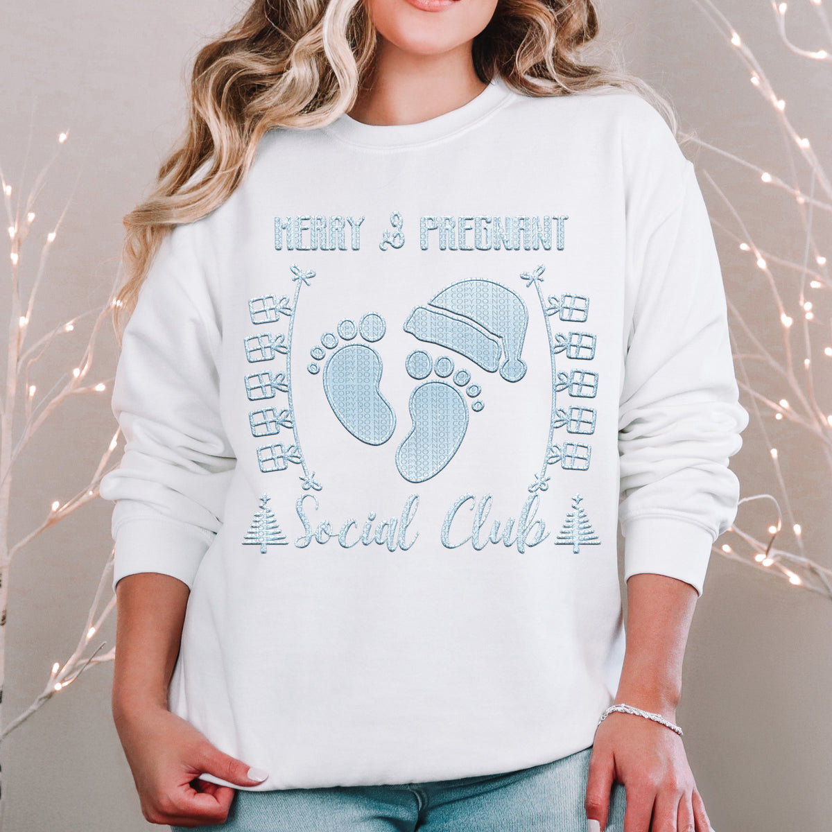 Merry and Pregnant Social Club Light Blue - TRANSFER (RT)