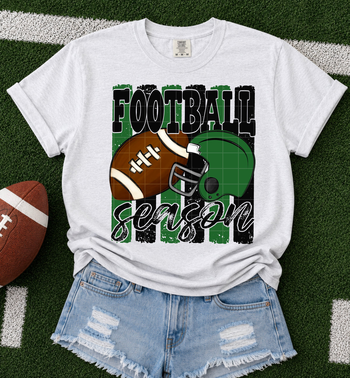 Football Season / Green & Black -  TRANSFER (SDD)