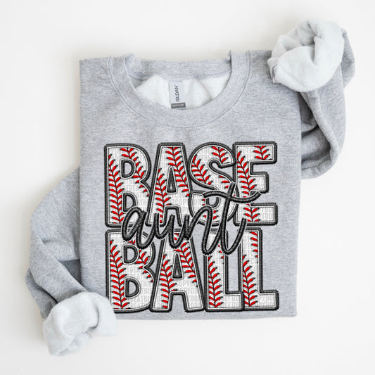 Faux Embroidery Baseball Names  - Transfer (SDD)