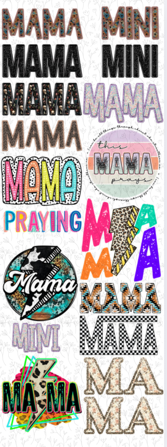 Mama- PRE MADE GANG SHEET
