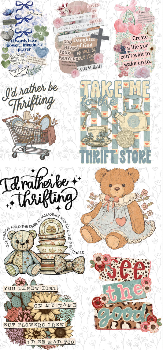 Thrifting- PRE MADE GANG SHEET