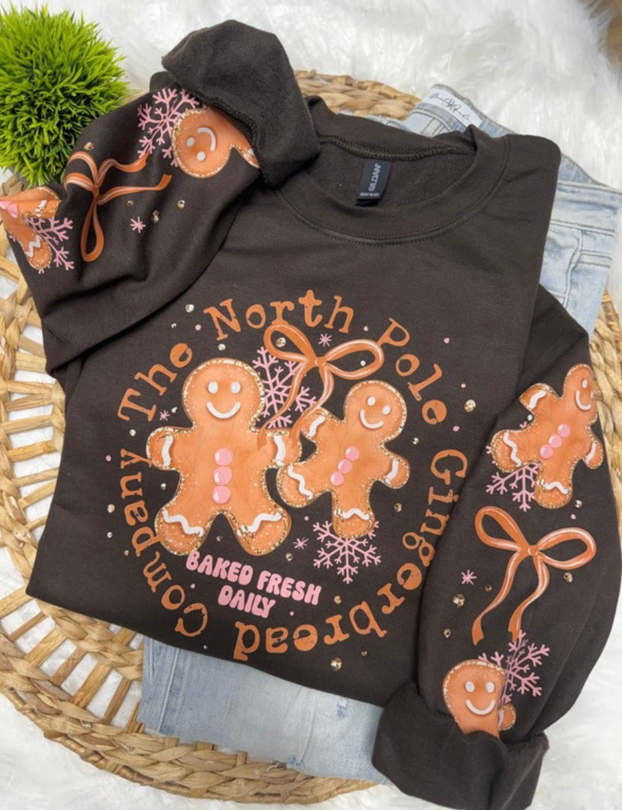 North Pole Gingerbread  - COMPLETED SWEATSHIRT