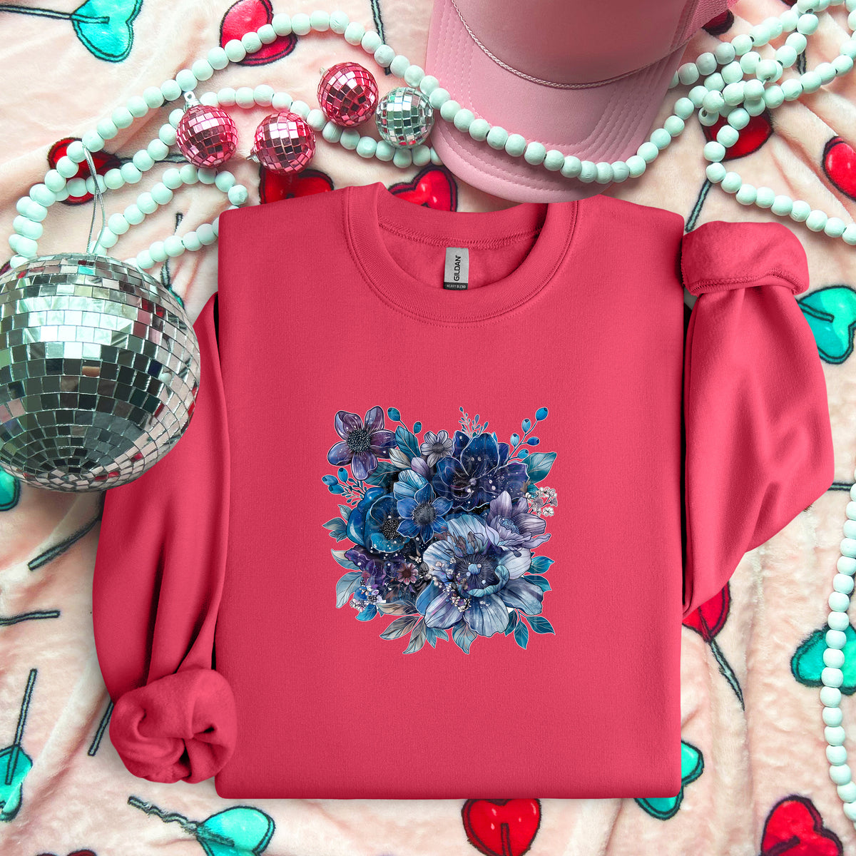Blue Flowers - TRANSFERS (L)