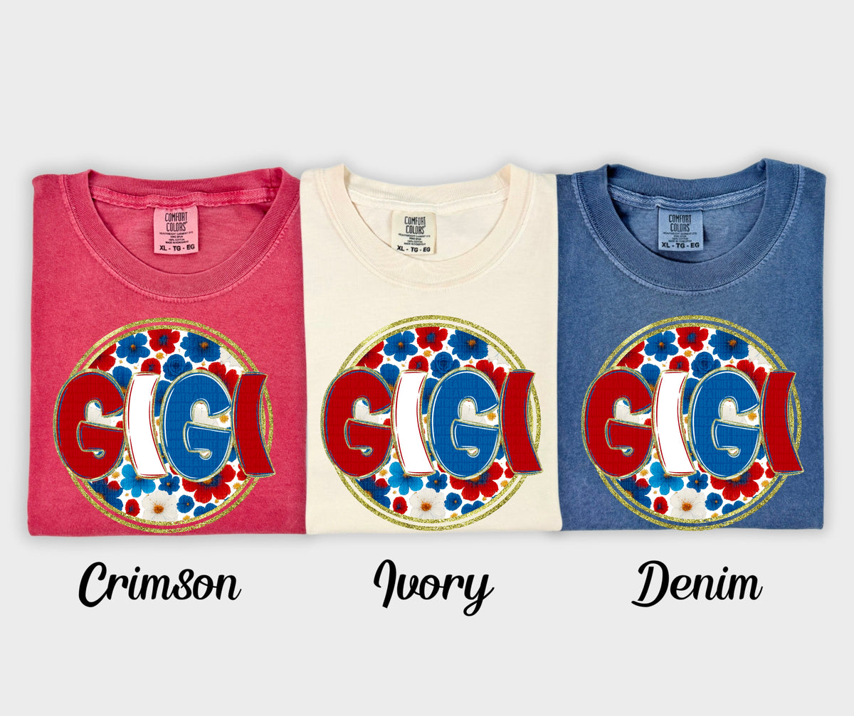 Floral 4th Of July Names - Transfer (SDD)
