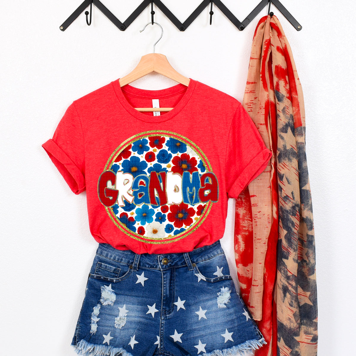 Floral 4th Of July Names - Transfer (SDD)