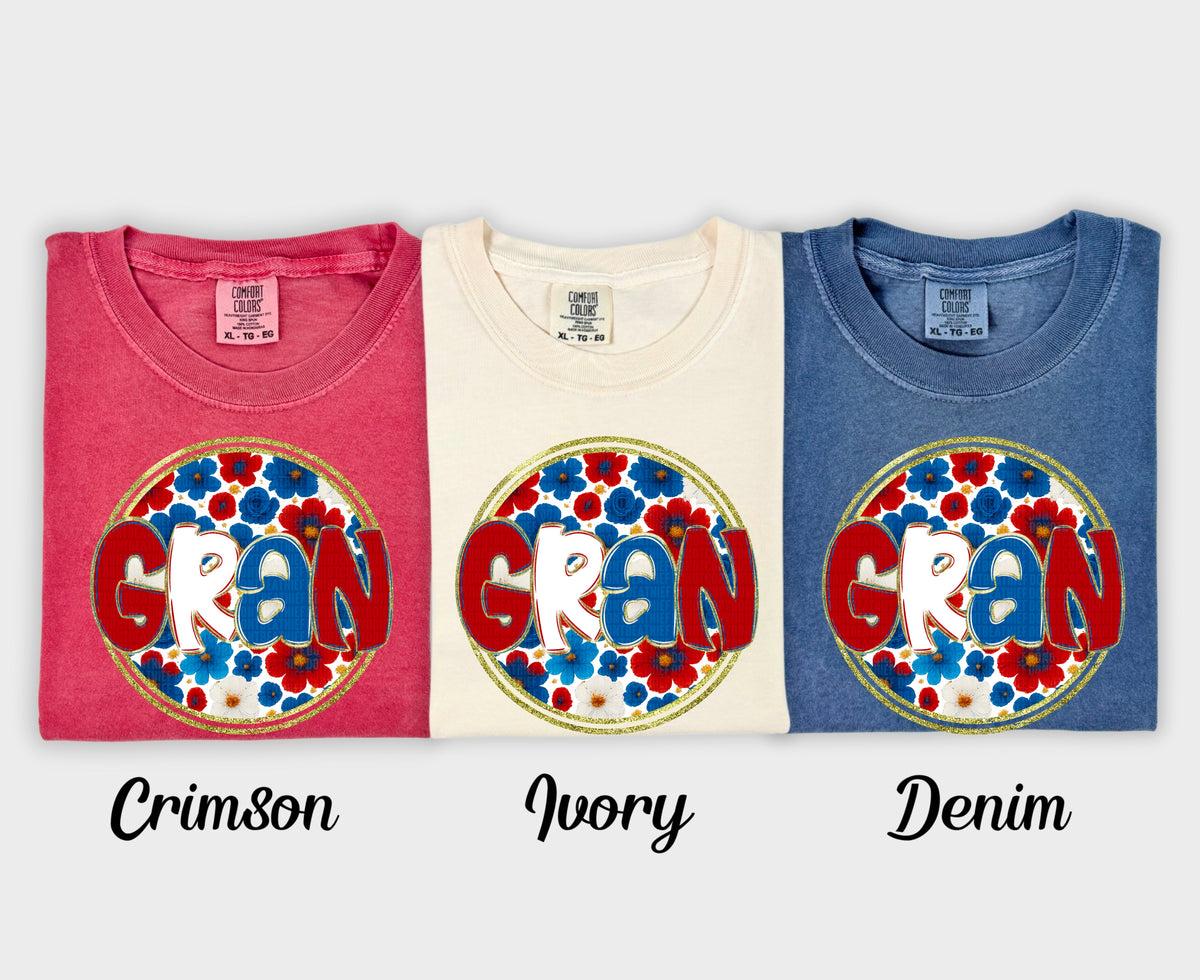 Floral 4th Of July Names - Transfer (SDD)