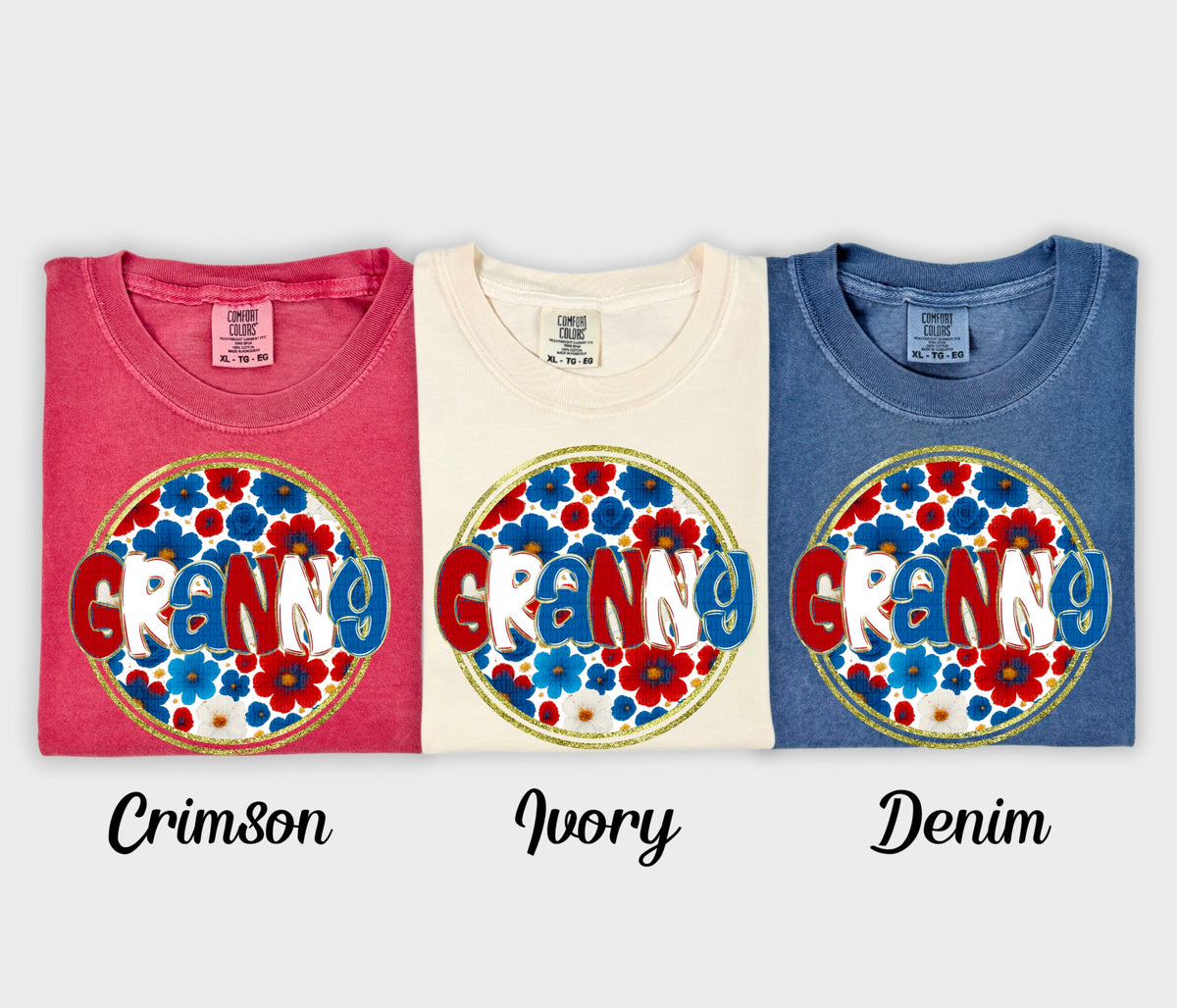 Floral 4th Of July Names - Transfer (SDD)