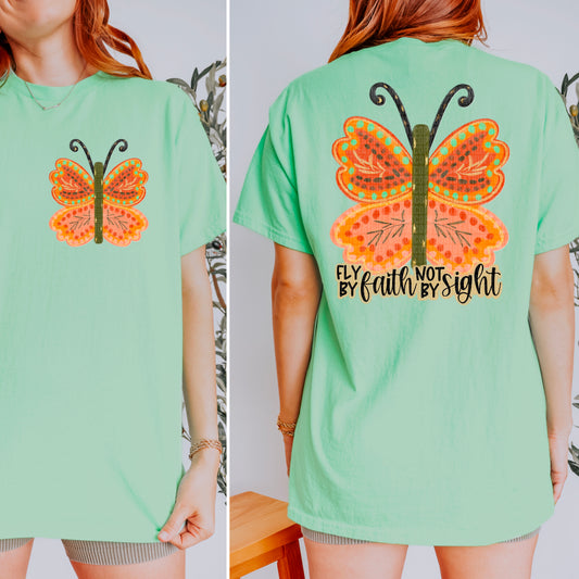 Fly by Faith Not by Sight Butterfly - Transfer (SDD)
