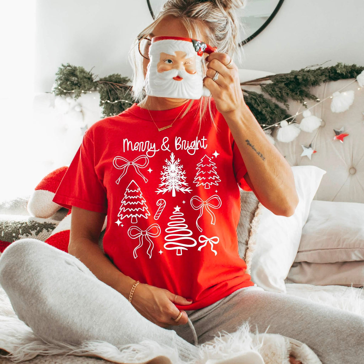 Merry & Bright / White -  Transfers (CSC)