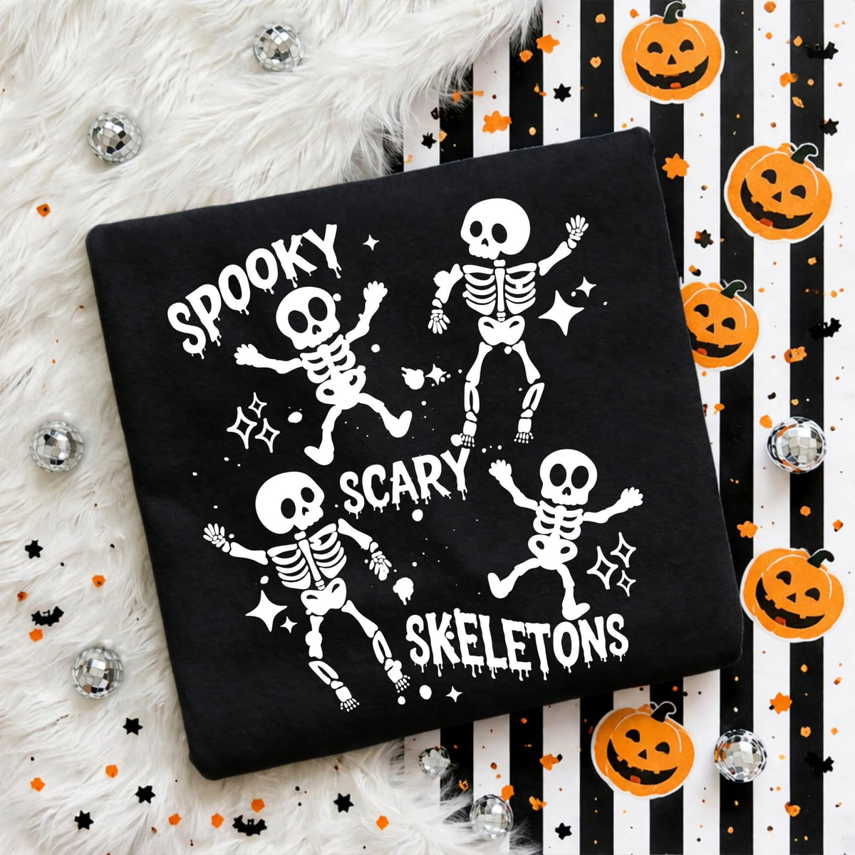 Spooky Scary Skeletons  / White -  Transfers (CSC)
