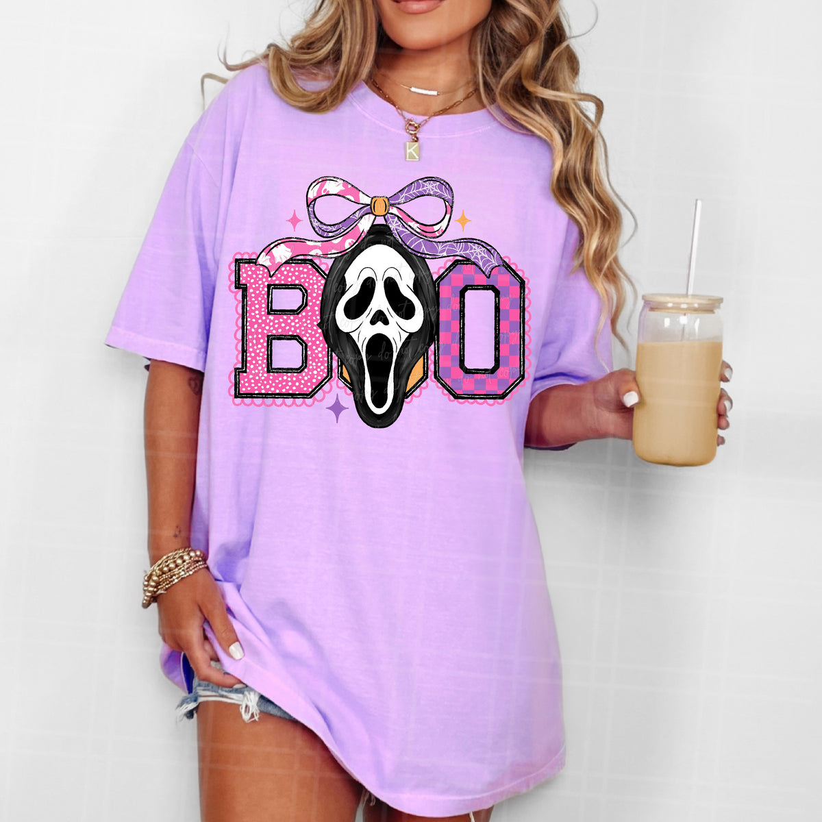 Boo / With Ribbon Around Letters - TRANSFER (SS)