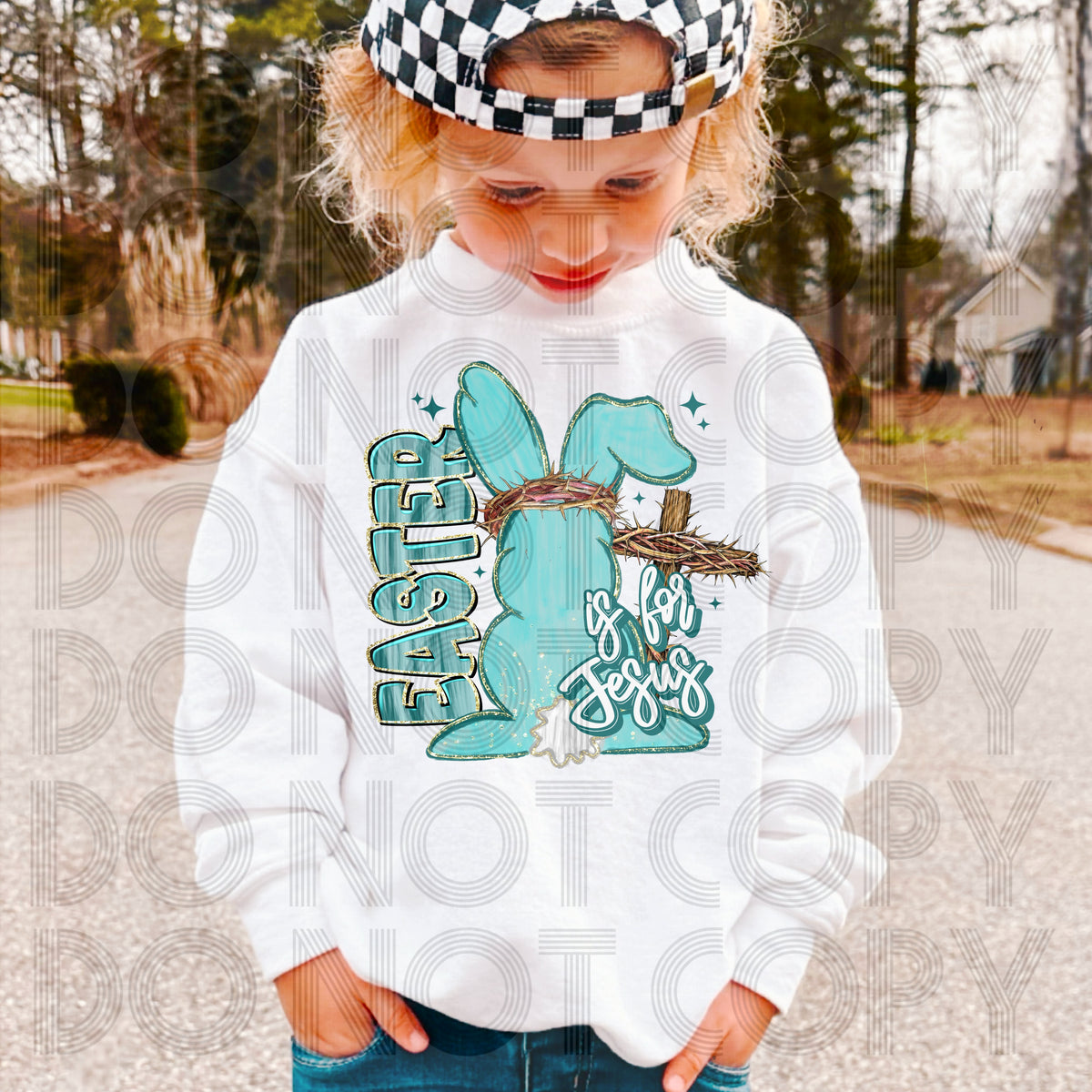 Easter Is For Jesus / Blue  TRANSFER (RH)