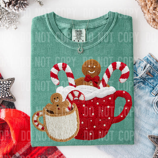 Gingerbread In Mug - COMPLETED TEE