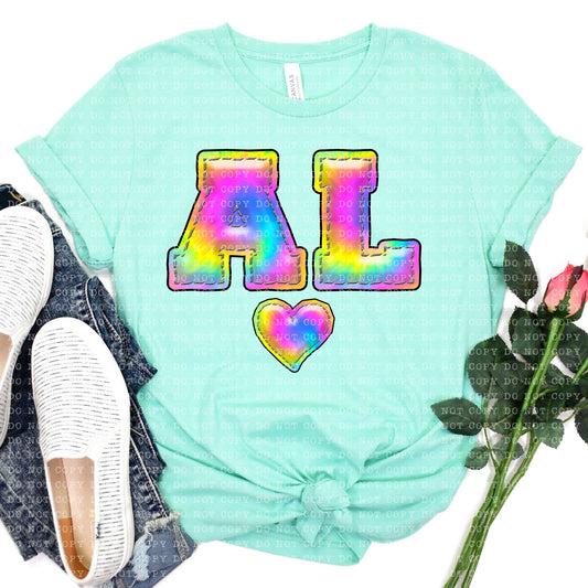 All States Inflated Tie Dye- Transfer (E)
