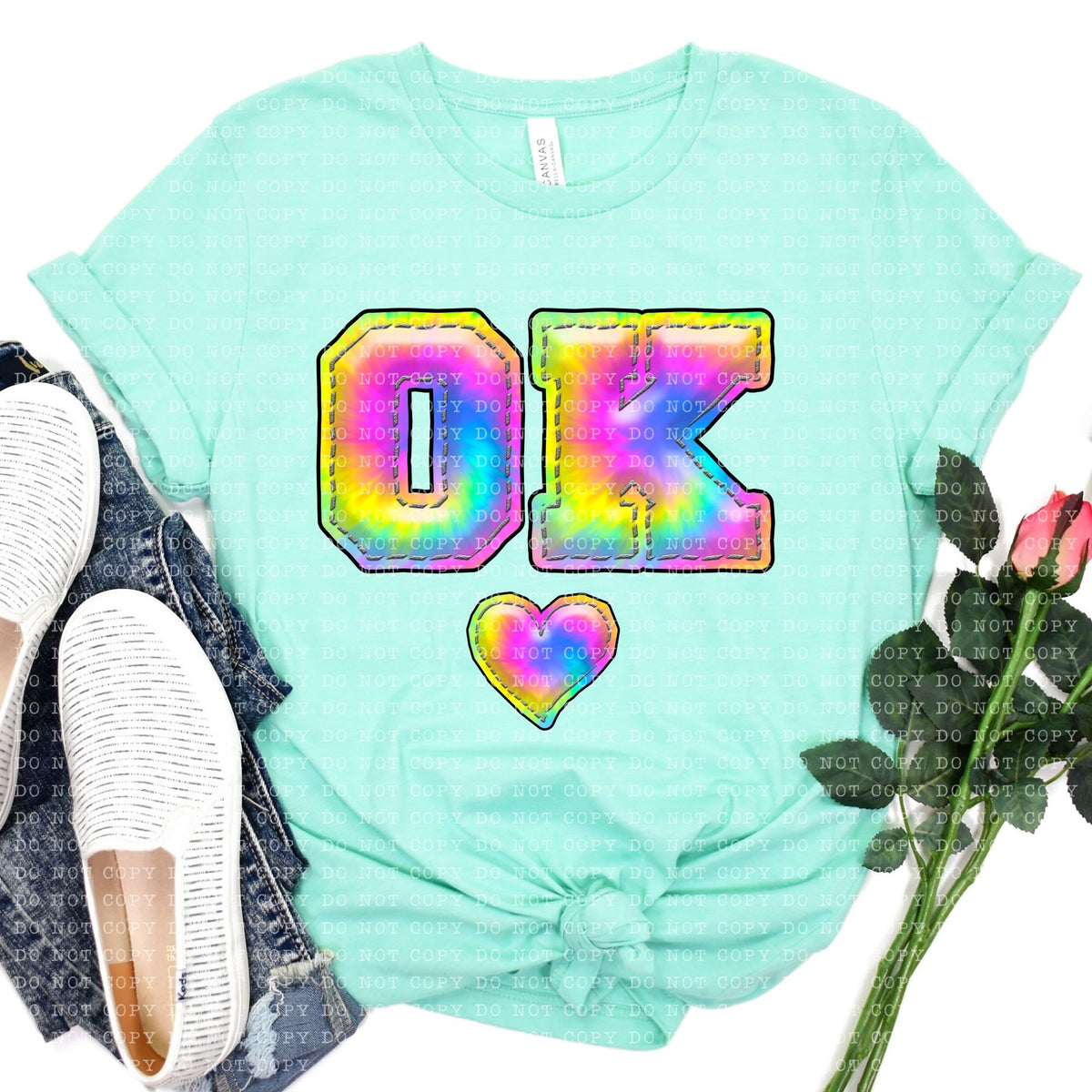 All States Inflated Tie Dye- Transfer (E)