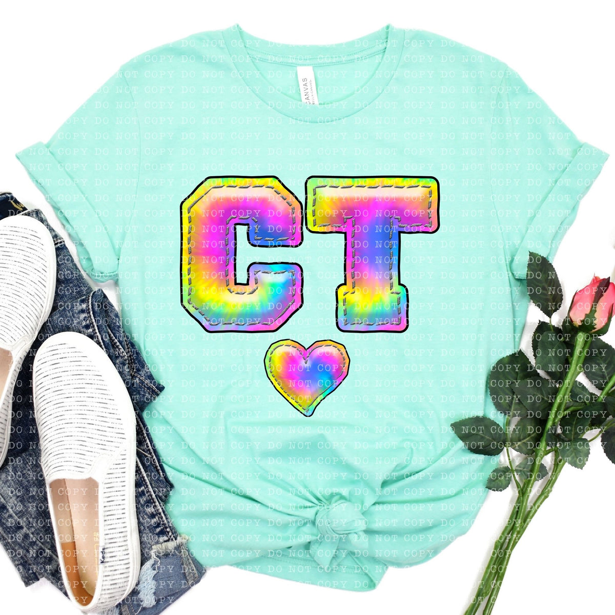 All States Inflated Tie Dye- Transfer (E)