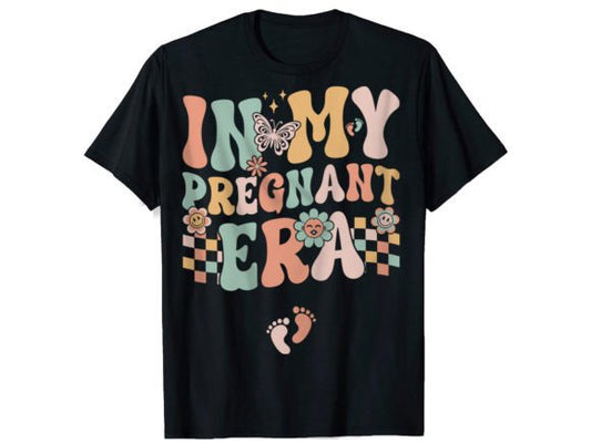 In My Pregnant Era Retro Wavy Multicolor - TRANSFER (CF)