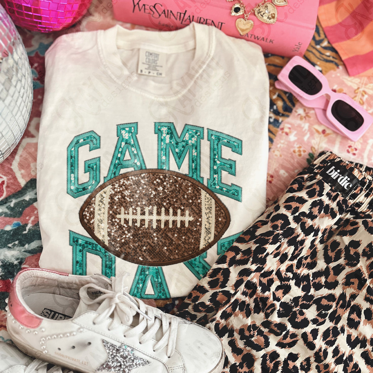 Game Day Bright Teal -  Transfers (Kayndi)