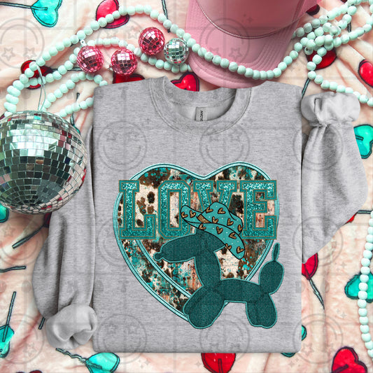 Love Balloon Dog- TRANSFER (HW)