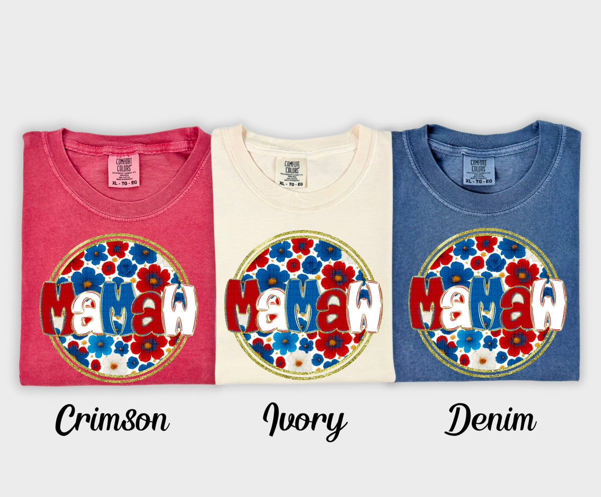 Floral 4th Of July Names - Transfer (SDD)