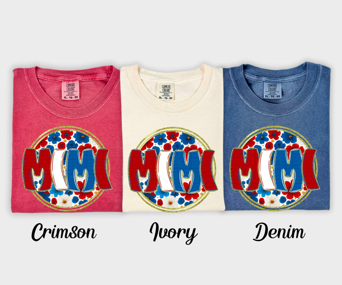 Floral 4th Of July Names - Transfer (SDD)