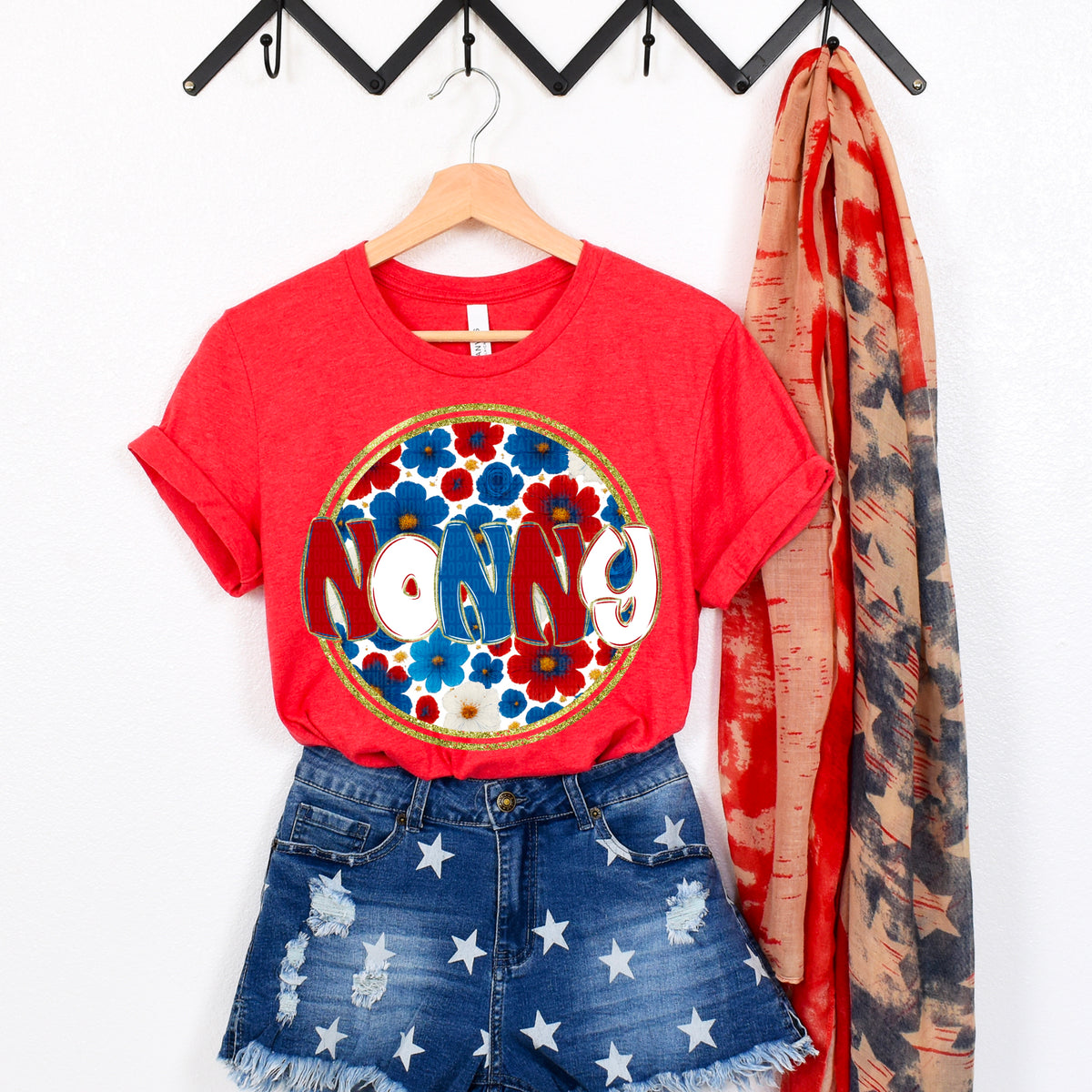 Floral 4th Of July Names - Transfer (SDD)