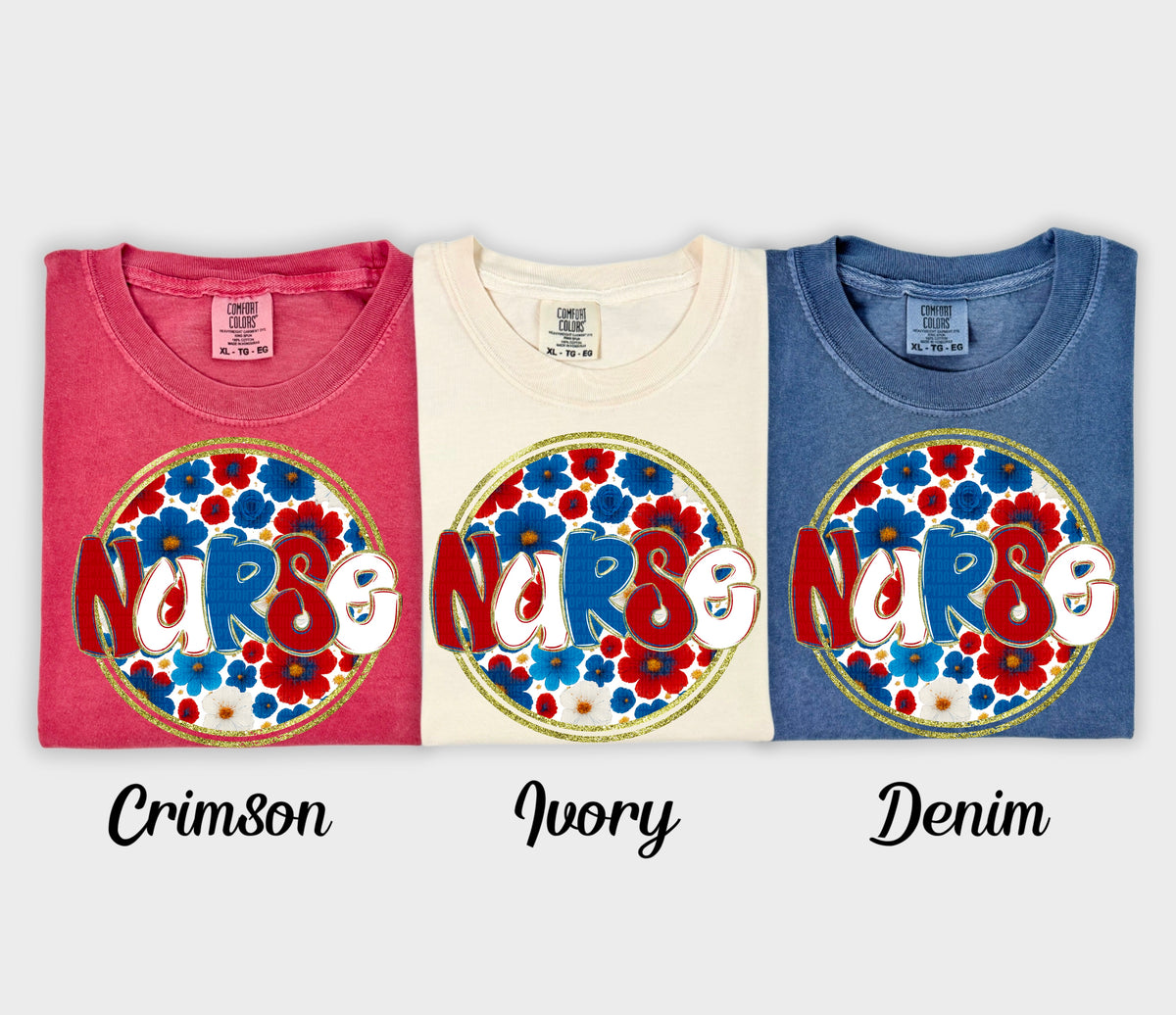 Floral 4th Of July Names - Transfer (SDD)