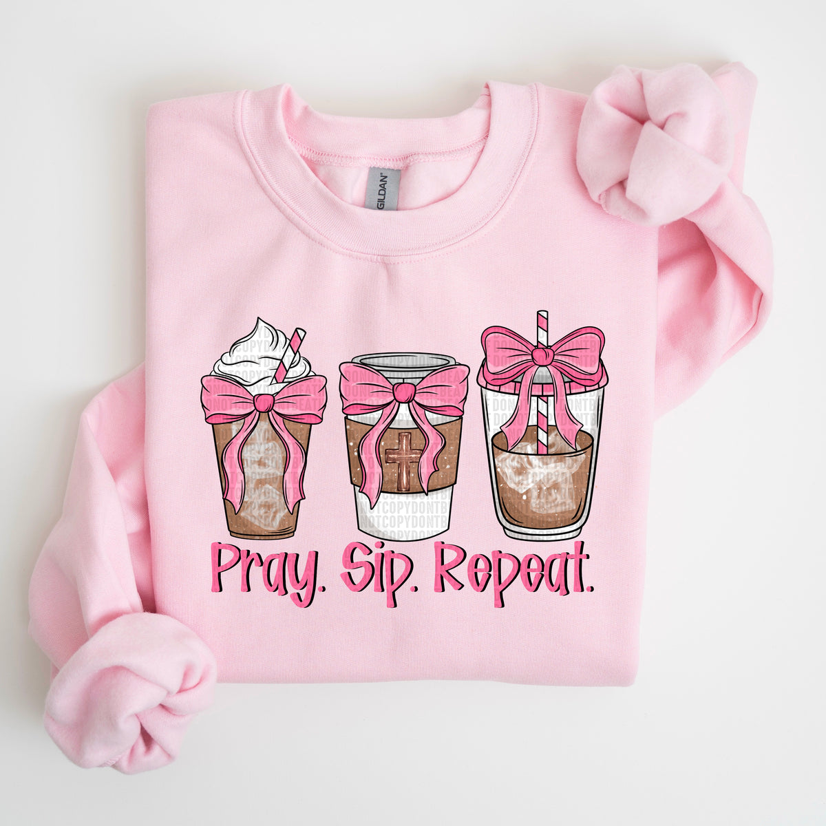 Pray Sip Repeat Coffee Coquette - TRANSFER (SDD)